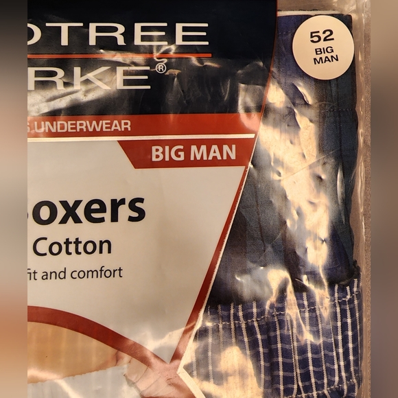 ROUNDTREE & YORKE® BIG MAN, Size 52 PREMIUM MEN'S UNDERWEAR Plaid Boxers 2 Pairs - Picture 3 of 3